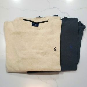 Polo waffle-knit thermal long sleeve shirts